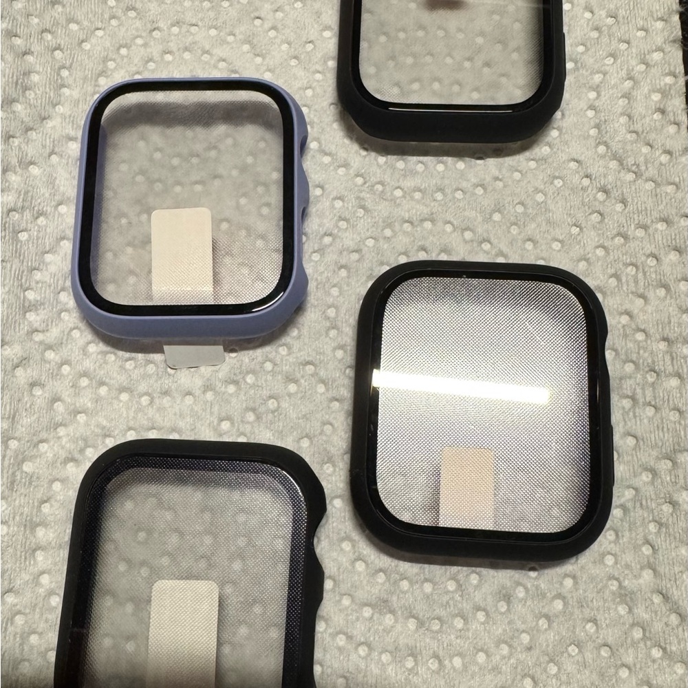 Smartwatch Protective Case Set - 3 Black and 1 blue